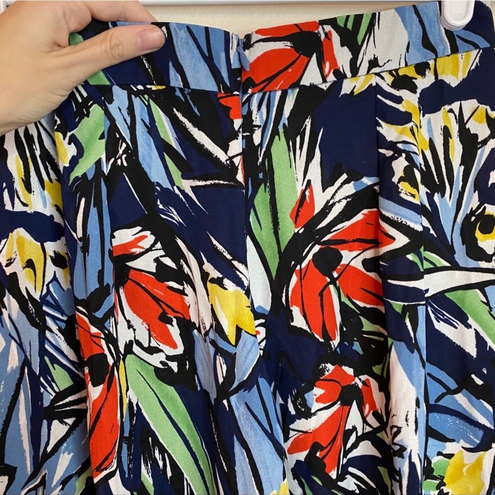 Lulus Pauma Navy Blue Print Wide-Leg Pants Women’s Size Medium NWT - Picture 9 of 13